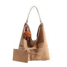 將圖片載入圖庫檢視器 JM-1393 秋冬新款复古软PU时尚托特包女大容量通勤子母包小众感单肩包
