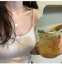 將圖片載入圖庫檢視器 JMA-003 辣妹纯欲风内搭小吊带女蝴蝶结蕾丝背心夏季黑色短款外穿无袖上衣
