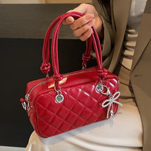 將圖片載入圖庫檢視器 JM-1400 菱格洋气手提小包包女 新款枕头包时尚百搭链条通勤单肩斜挎包
