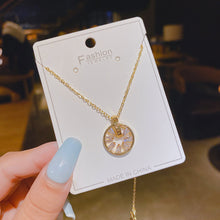 將圖片載入圖庫檢視器 JME-929 彩金项链女保色锁骨链学生森系清新网红圆环吊坠潮
