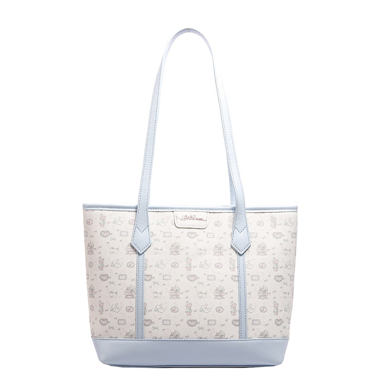 JM-1285 印花包包女2024新款小众设计百搭托特包大容量时尚单肩包手提包