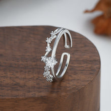 將圖片載入圖庫檢視器 JME-1046 夏季新款微镶锆石镂空双层开口戒指女百搭时尚气质可调节指环
