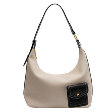 將圖片載入圖庫檢視器 JM-1211 新款潮流质感时尚撞色水桶包单肩斜挎包简约休闲大容量托特包
