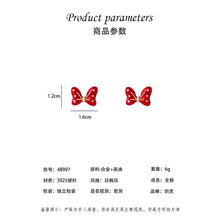 將圖片載入圖庫檢視器 JME-562 S925银针时尚高端耳钉在逃公主蝴蝶结流苏耳环女简约个性百搭耳钉
