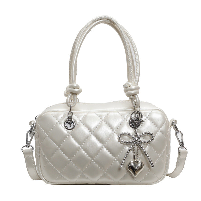 JM-1400 菱格洋气手提小包包女 新款枕头包时尚百搭链条通勤单肩斜挎包