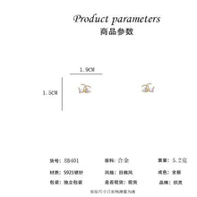 將圖片載入圖庫檢視器 JME-678 S925银针法式爱心珍珠蝴蝶结耳环轻奢小众设计感气质耳钉耳饰批发
