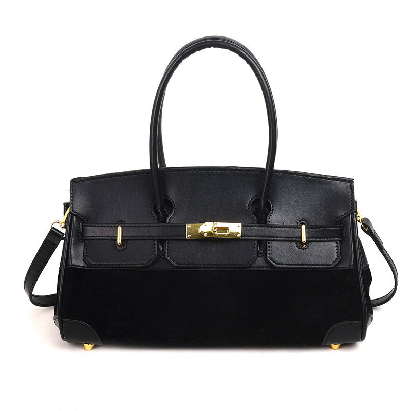 JM-1396 复古高级质感软皮包包女 新款大容量通勤单肩腋下包手提凯莉包