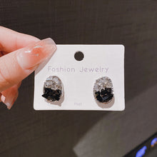 將圖片載入圖庫檢視器 JME-725 新品潮高级水晶耳钉海蓝绿碎渐变色耳环网红轻奢时尚耳饰品女
