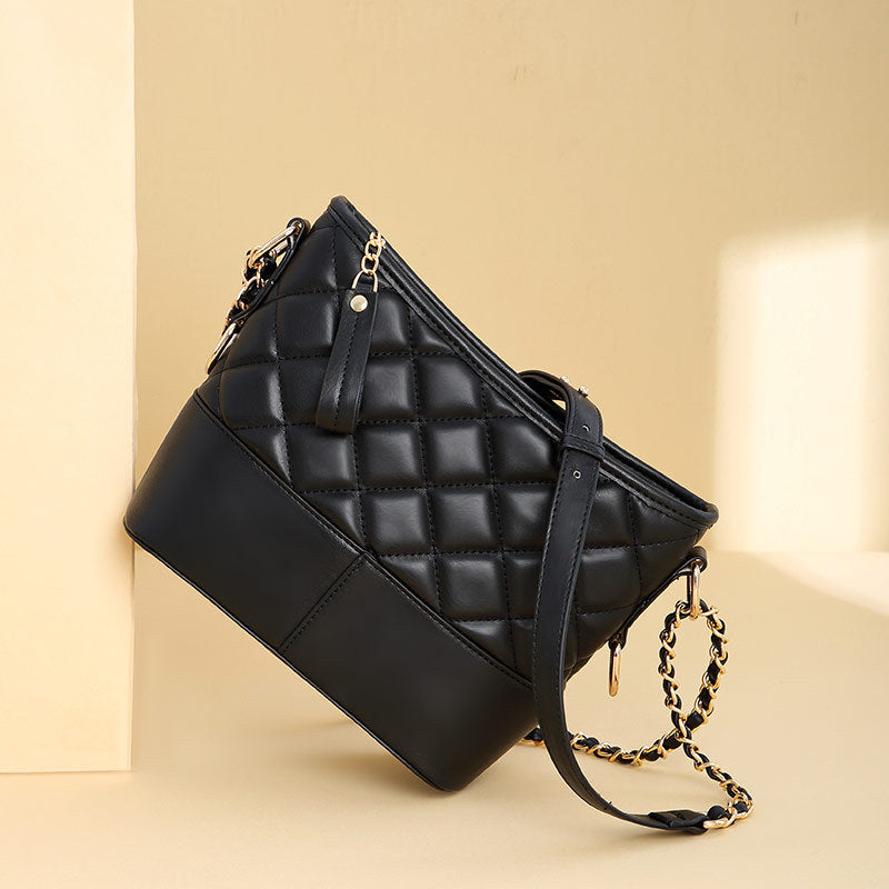 JM-282 流行的新款時尚單肩斜挎女包小香風水桶包 女包