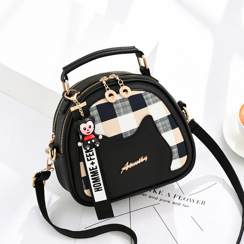 JM-042 新款時尚ins質感手提斜挎包網紅小黑包潮 女包