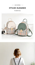 將圖片載入圖庫檢視器 JM-159 韓版時尚潮流印花鉚釘背包歐美徽章三用包迷你雙肩包女小包 女包
