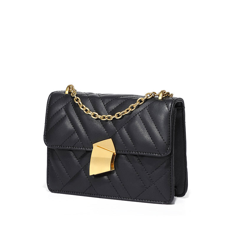 JM-274 春夏小清新款百搭菱格鏈條單肩斜挎包 女包