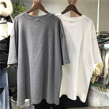 將圖片載入圖庫檢視器 WBX-Q76 韓版寬鬆短袖T夏大碼休閒打底衫學生圓領 上衣
