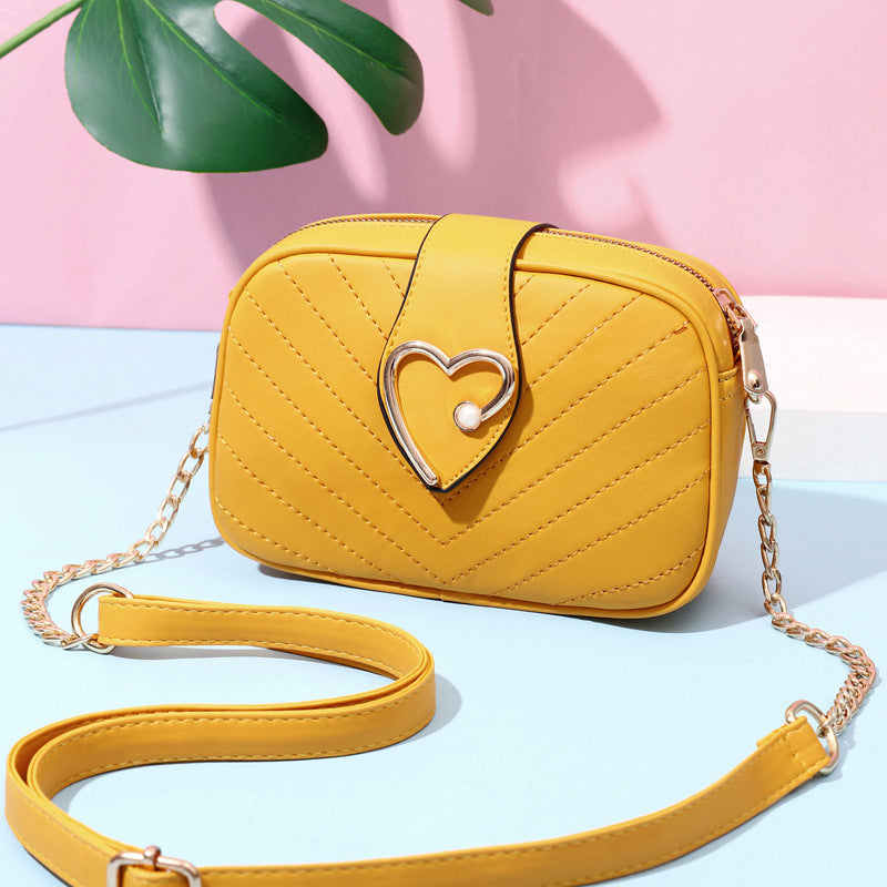 JM-207 新款夏季流行時尚單肩斜挎包ins女士菱格鏈條包小包 女包