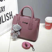 將圖片載入圖庫檢視器 JM-120 新款韓版時尚小熊女包斜挎單肩手提包 女包
