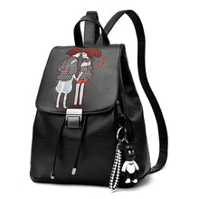 將圖片載入圖庫檢視器 JM-128 新款韓版時尚學生雙肩包小背包簡約軟皮時尚pu學院風 女包
