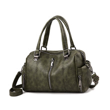 將圖片載入圖庫檢視器 JM-219 新款撞色包拼接手提包潮時尚寬肩帶波士頓枕頭包 女包
