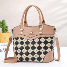 將圖片載入圖庫檢視器 JM-254 新款大容量潮流設計感通勤單肩包質感帆布托特包菱格定型包 女包
