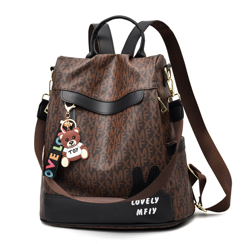 JM-045 新款時尚皮潮大容量女士背包學生書包電腦包 女包