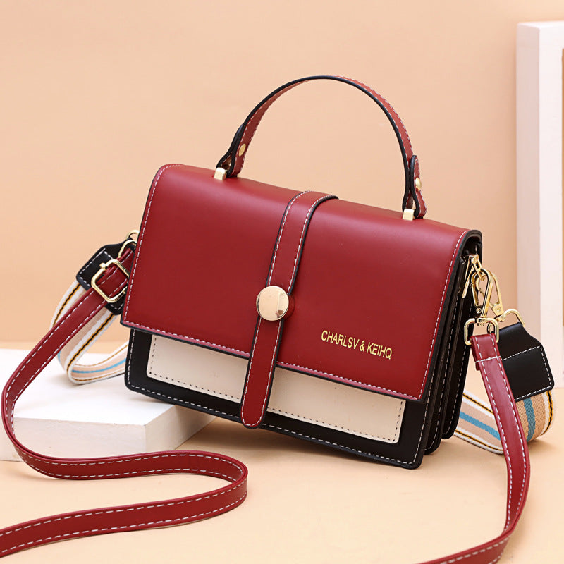 JM-180 新款包包女拼色單肩撞色隨搭小包斜跨時尚 女包