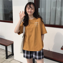 將圖片載入圖庫檢視器 WBX-W130 韓版夏裝新款前後印花短袖T休閒寬鬆 上衣
