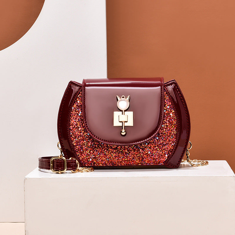 JM-193 新款時尚斜挎包女洋氣單肩包菱格鏈條包 女包