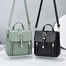 將圖片載入圖庫檢視器 JM-244 韓版新款大學生簡約時尚復古軟皮雙肩包ins日系大容量背包 女包
