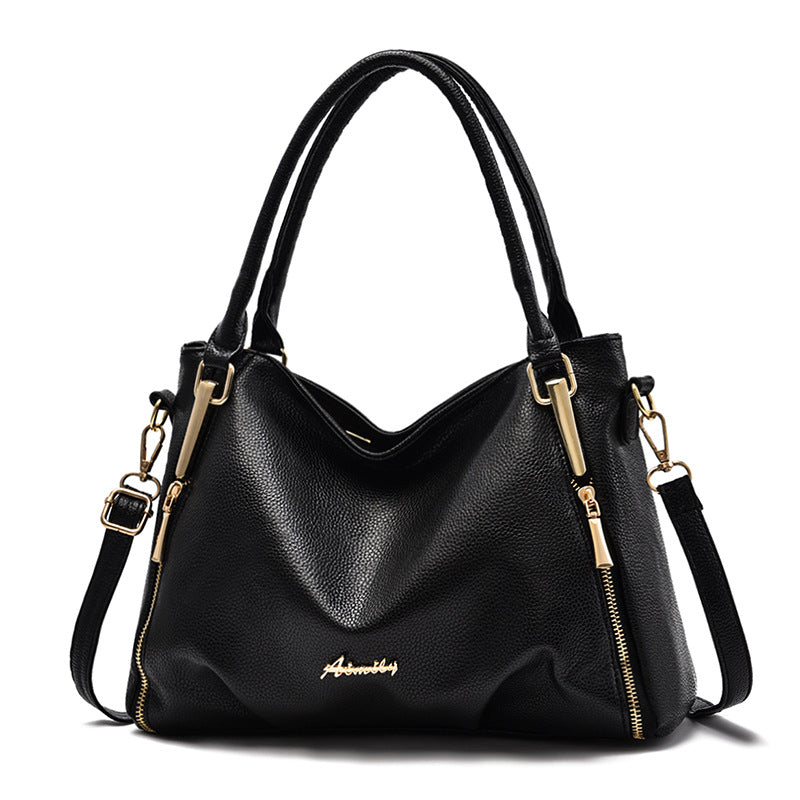 JM-247 新款時尚大包單肩斜跨包軟皮手提大容量包 女包