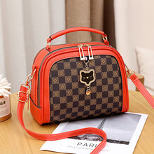 將圖片載入圖庫檢視器 JM-088 新款潮時尚手提格子小方包小眾單肩劍橋包 女包
