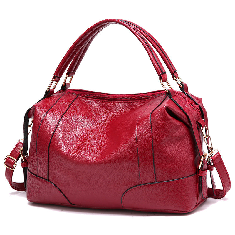 JM-152 新款潮斜挎女包大容量斜挎包軟皮面手提包軟皮包 女包