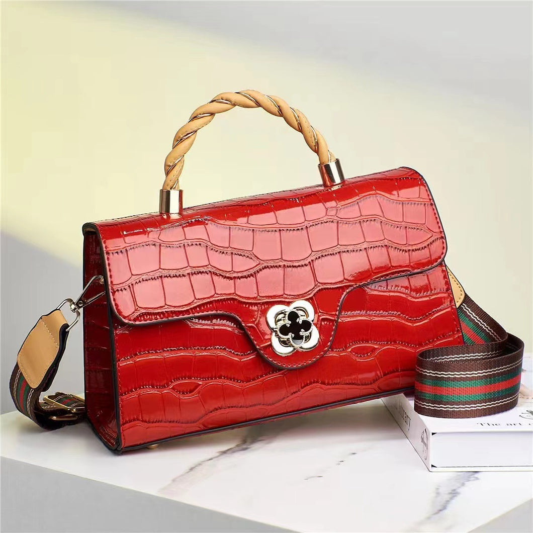 JM-242 新款潮時尚洋氣斜挎單肩包鱷魚紋手提包 女包