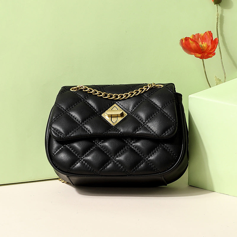 JM-275 春夏新款潮百搭時尚斜挎菱格小香風鏈條小包 女包