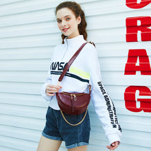 將圖片載入圖庫檢視器 JM-272 新款潮時尚百搭斜挎小眾設計腰包復古餃子包 女包
