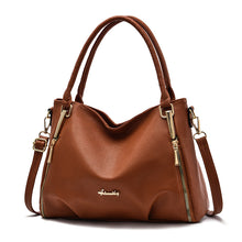 將圖片載入圖庫檢視器 JM-247 新款時尚大包單肩斜跨包軟皮手提大容量包 女包
