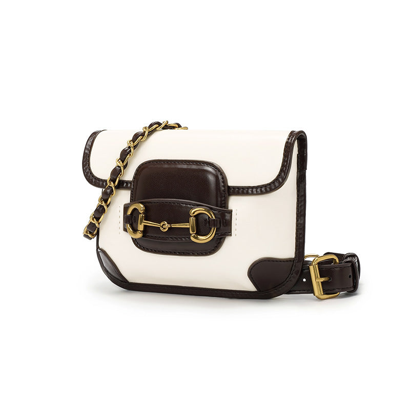 JM-277 新款潮網紅百搭馬鞍包單肩包小眾設計感鏈條包 女包