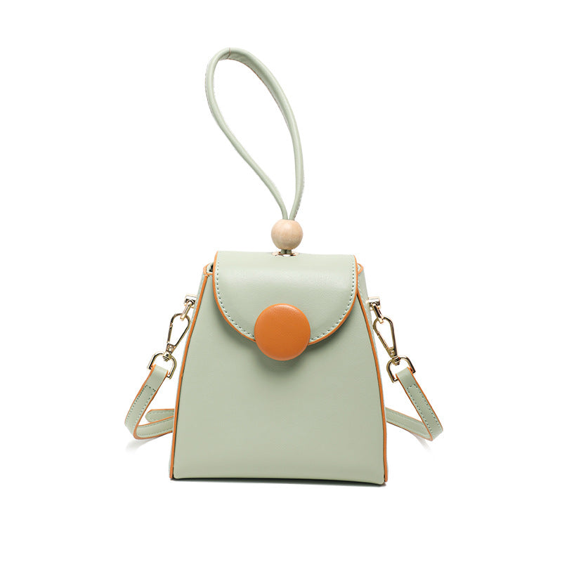 JM-317 春季新款包包女小眾設計網紅百搭撞色手提粽子包單肩斜挎包 女包