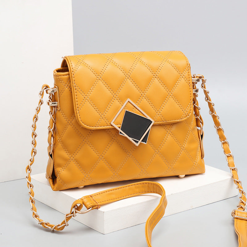 JM-041 新款潮網紅女包斜挎包時尚菱格鏈條包單肩包 女包