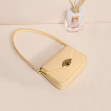 將圖片載入圖庫檢視器 JM-315 夏季質感小方包女單肩包法國復古小眾設計扇形扣斜挎包 女包
