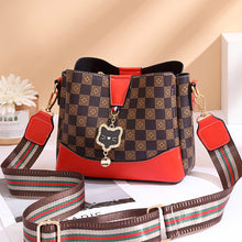 將圖片載入圖庫檢視器 JM-065 水桶包編織包印花斜挎包卡通獅子休閒單肩包 女包
