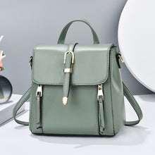 將圖片載入圖庫檢視器 JM-244 韓版新款大學生簡約時尚復古軟皮雙肩包ins日系大容量背包 女包
