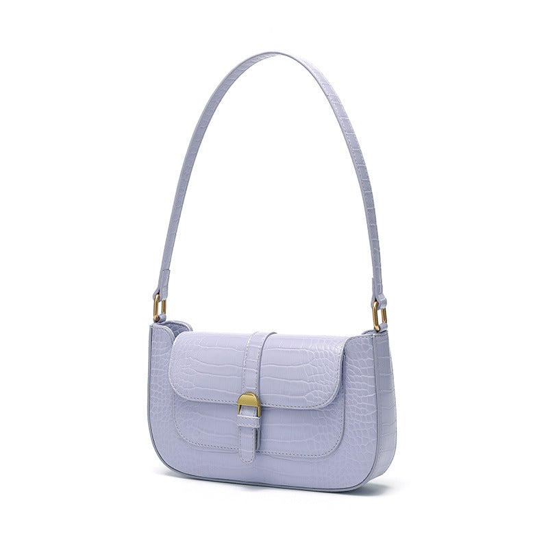 JM-287 新款潮小眾設計感鱷魚紋法棍包小包百搭時尚手提 女包