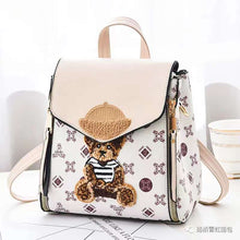將圖片載入圖庫檢視器 JM-139 新款小方包街頭潮流卡通直播單肩雙肩包撞色小熊裝飾女包 女包
