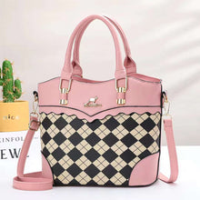 將圖片載入圖庫檢視器 JM-254 新款大容量潮流設計感通勤單肩包質感帆布托特包菱格定型包 女包
