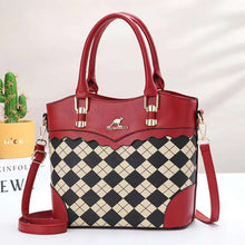 將圖片載入圖庫檢視器 JM-254 新款大容量潮流設計感通勤單肩包質感帆布托特包菱格定型包 女包
