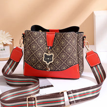 將圖片載入圖庫檢視器 JM-065 水桶包編織包印花斜挎包卡通獅子休閒單肩包 女包
