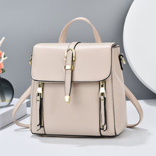 將圖片載入圖庫檢視器 JM-244 韓版新款大學生簡約時尚復古軟皮雙肩包ins日系大容量背包 女包
