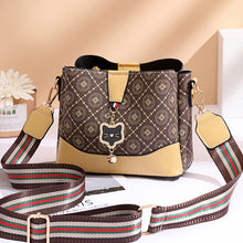 將圖片載入圖庫檢視器 JM-065 水桶包編織包印花斜挎包卡通獅子休閒單肩包 女包
