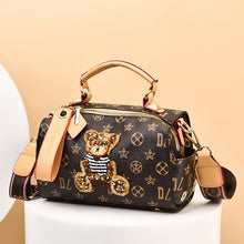 將圖片載入圖庫檢視器 JM-144 新款包手提波士頓枕頭包老花包大容量單肩斜挎包質感包 女包
