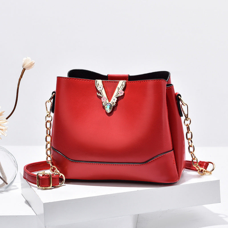 JM-215 新款潮時尚寬肩帶斜挎包單肩水桶包 女包