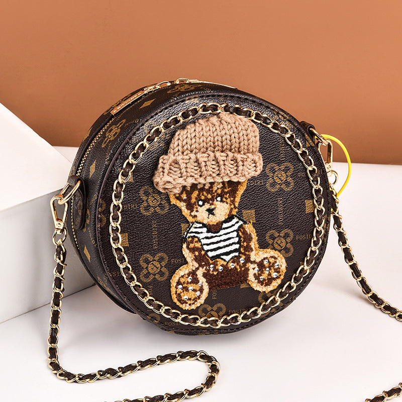 JM-086 新款時尚復古女包春季休閒鏈條包斜挎小圓包小眾設計包 女包